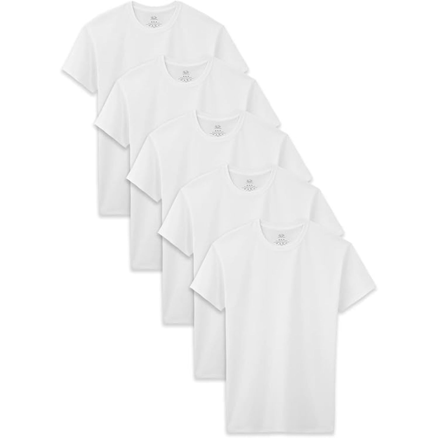 Fruit of the Loom Boys 5 Pack Crew T-Shirt, White