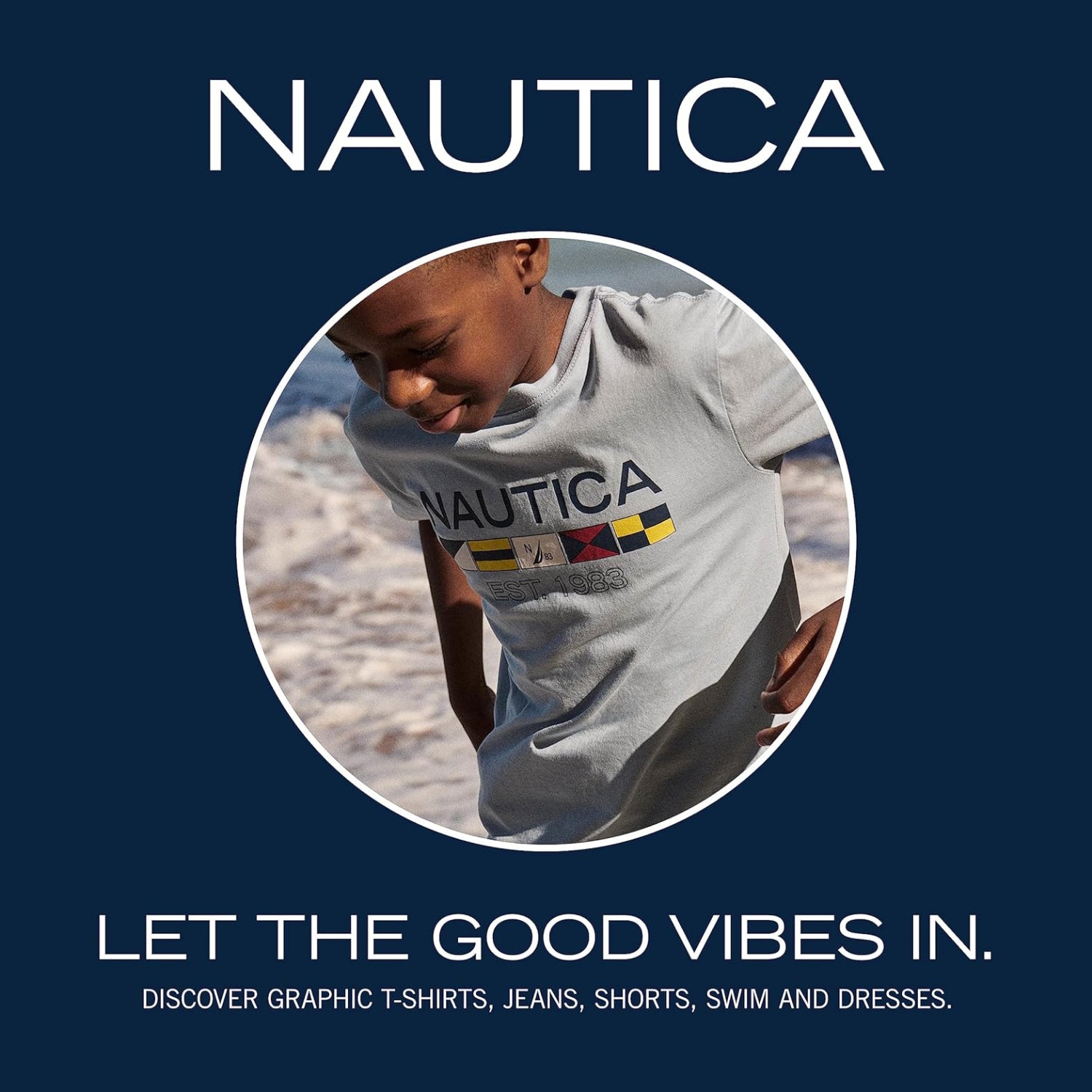 Nautica Boys 8-20 Icon Sleeve Long Sleeve T-Shirt