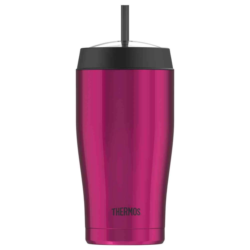 Thermos Stainless Steel Vacuum Insulated Cold Cup with Straw