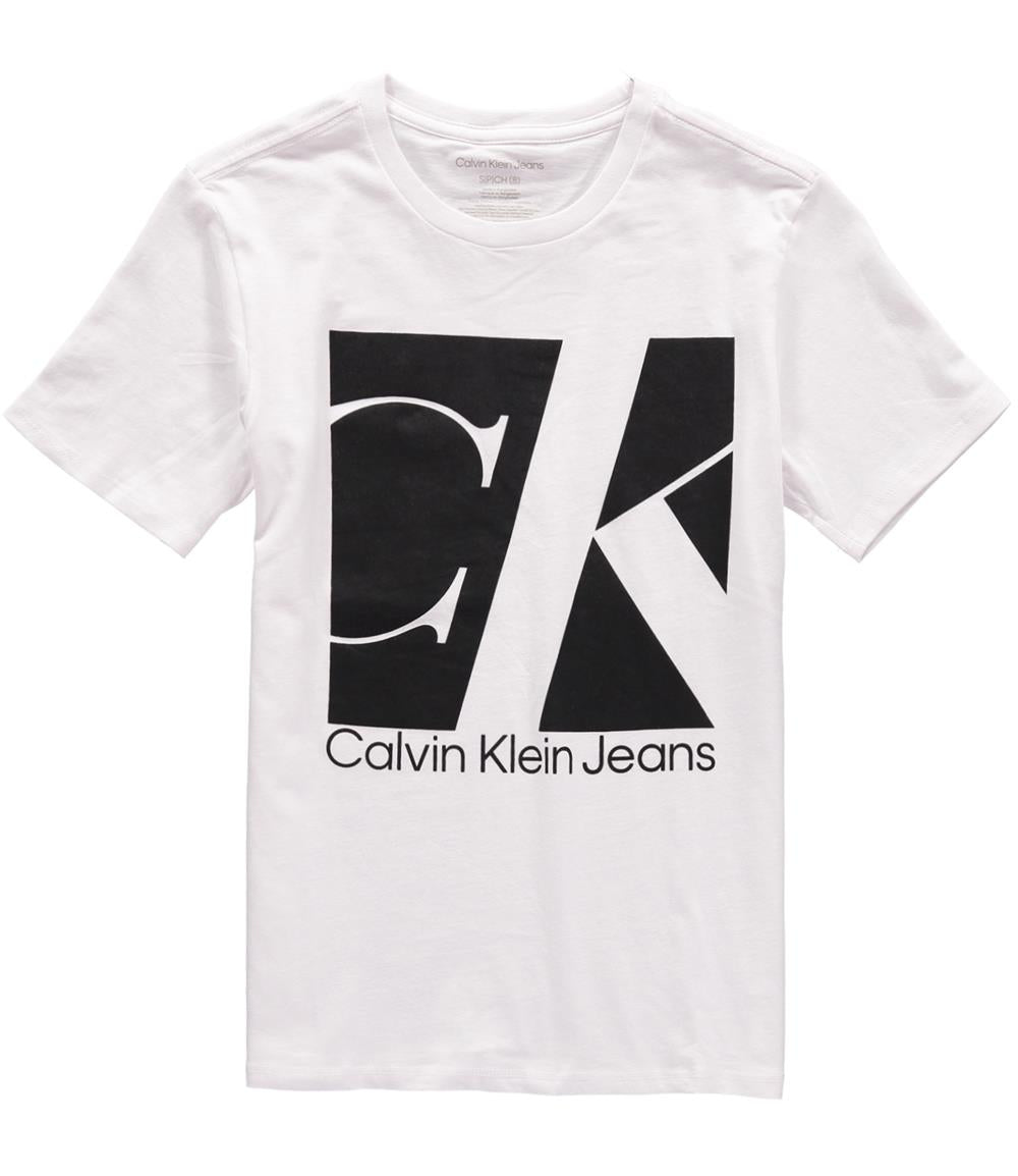 Calvin Klein Boys 8-20 Short Sleeve Box Logo T-Shirt