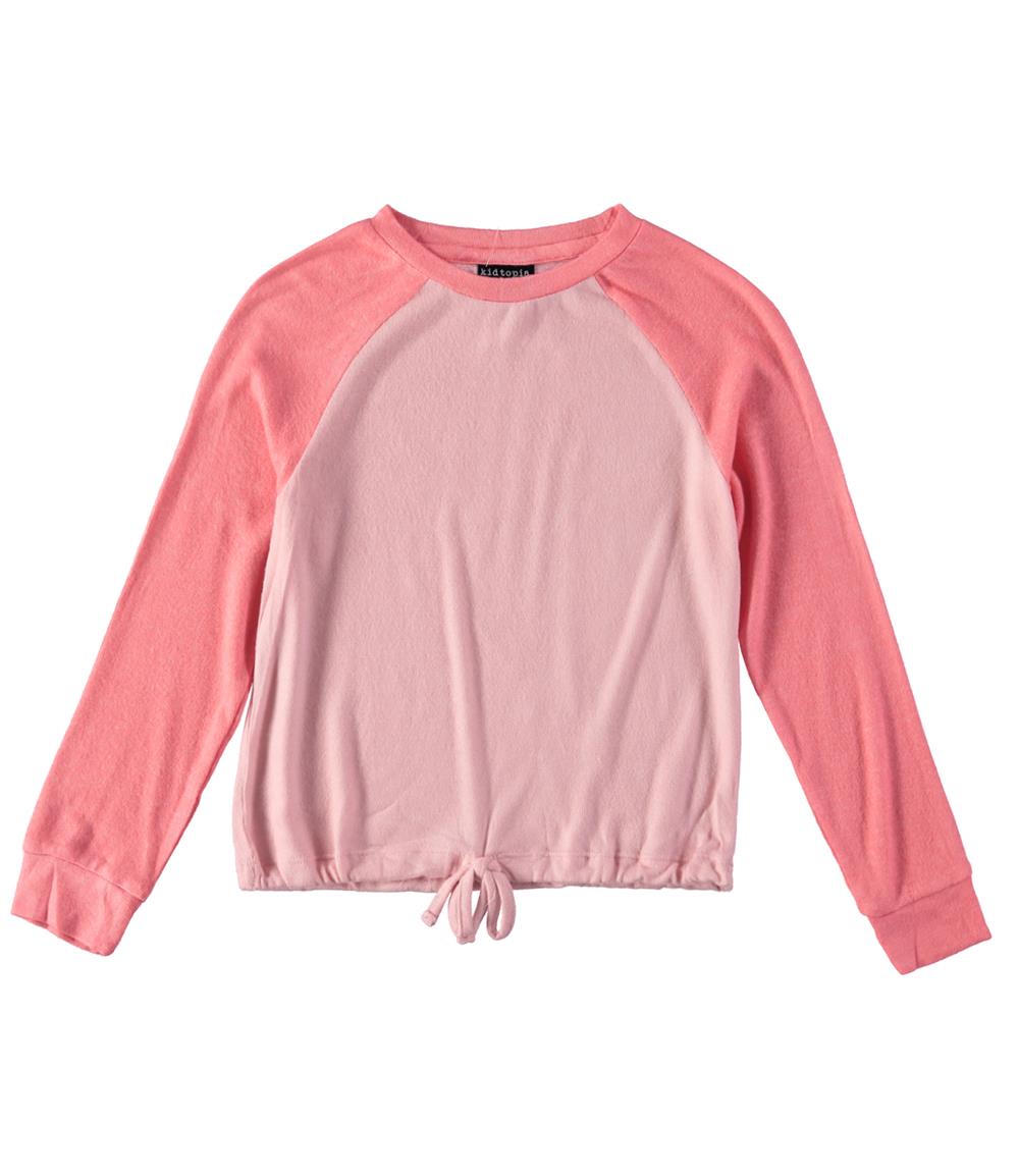 Kidtopia Girls 7-16 Long Sleeve Cinched Hem Hacci Fashion Top