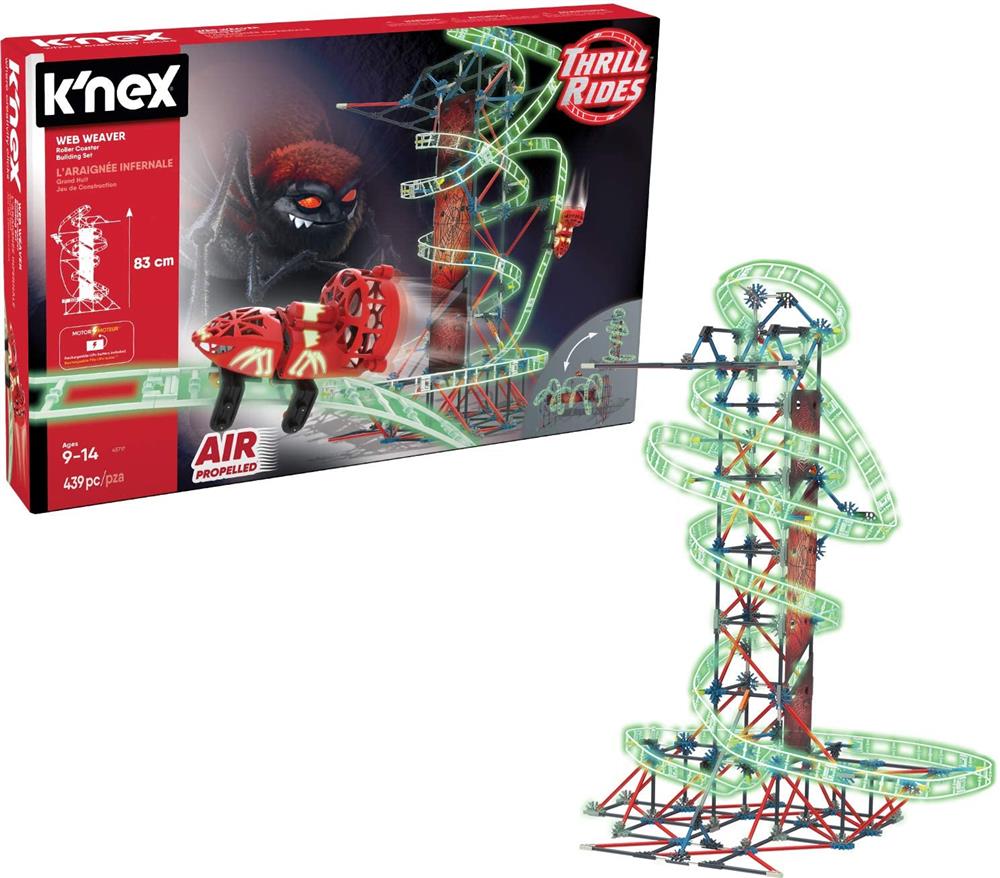 KNEX Thrill Rides – Web Weaver Roller Coaster Building Set