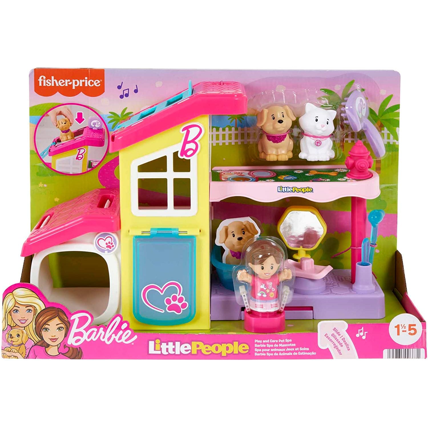 Fisher-Price Little People Barbie Toddler Playset Play and Care Pet Spa