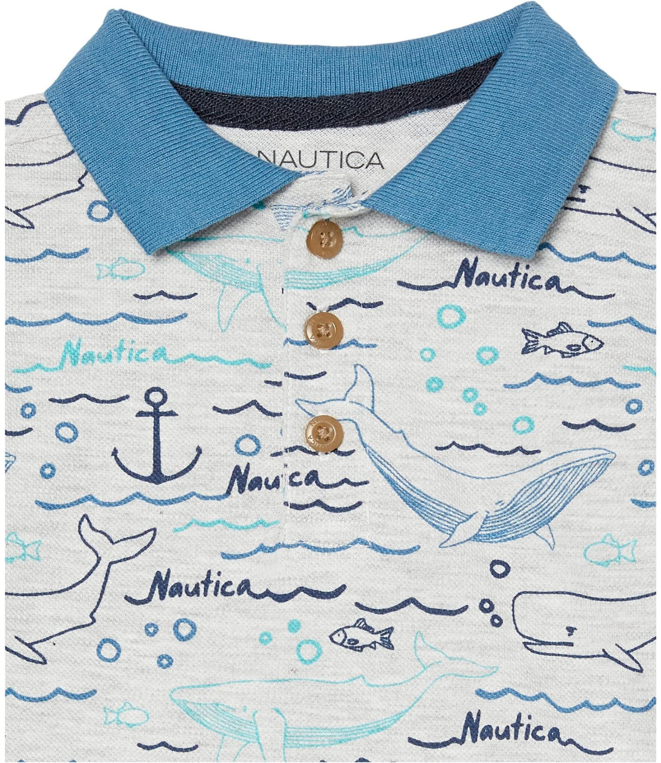 Nautica Boys 12-24 Months Whale Polo Short Set