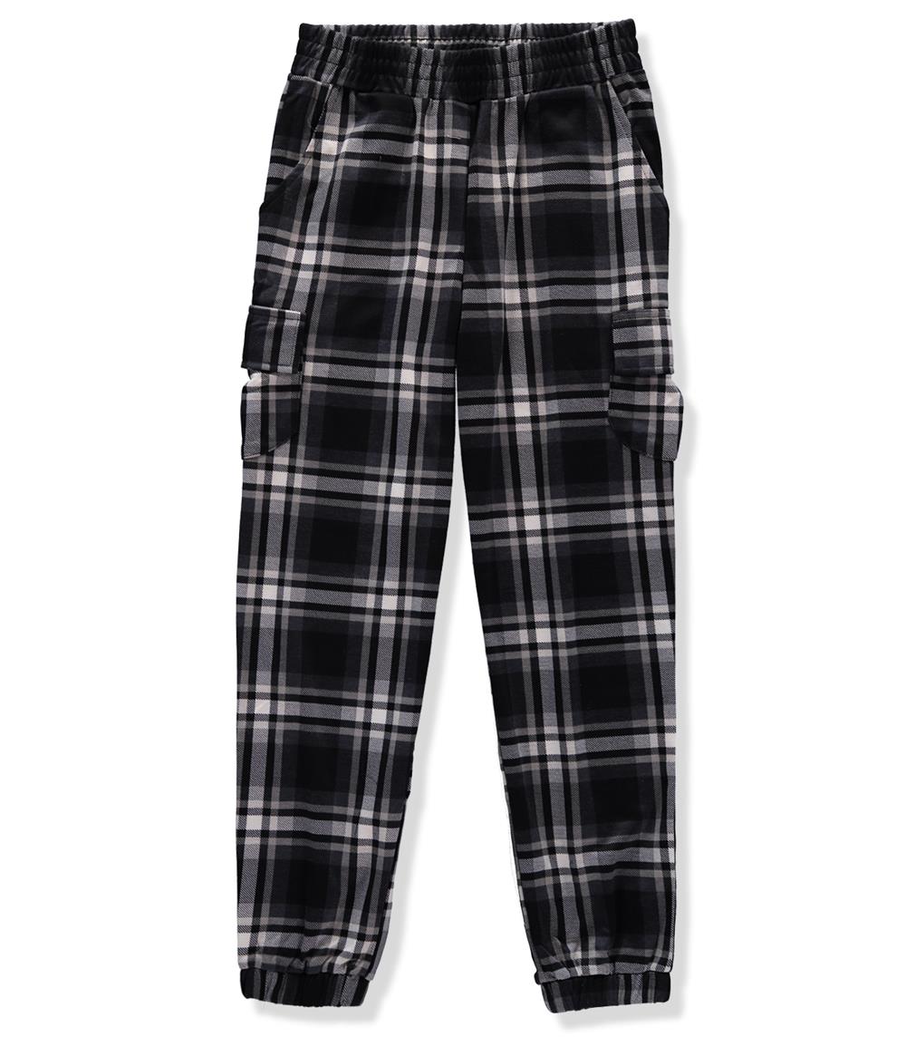 Jolie & Joy Girls 7-16 Cargo Plaid Jogger Pants