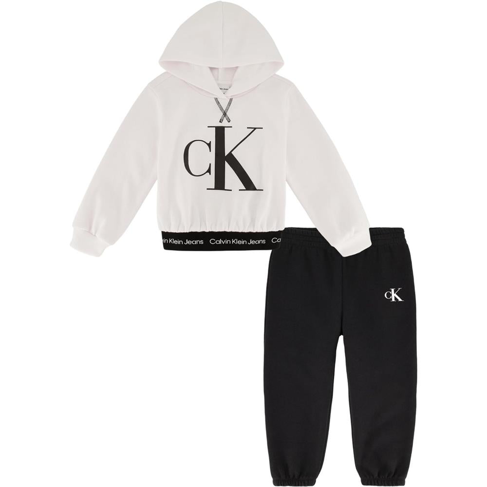 Calvin Klein Girls 7-16 2-Piece Hooded Jogger Set