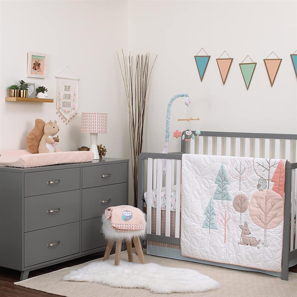 Carters Woodland Meadow Forest  Piece Nursery Crib Bedding Set