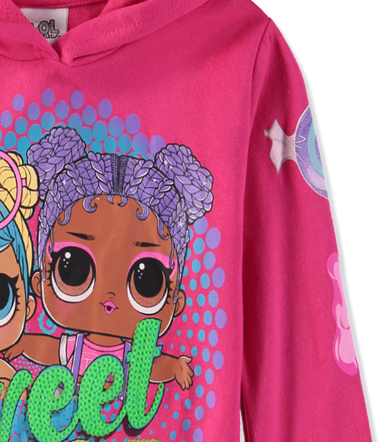 L.O.L. Surprise! Girls 4-16 Long Sleeve Pop Art Hooded Sweatshirt