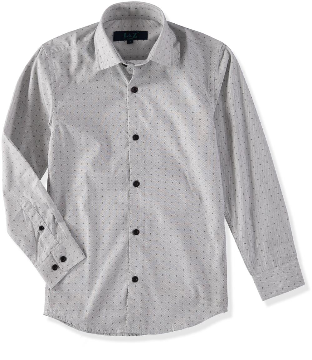 Leo & Zachary Boys 2-16 Pin Checkered Dress Shirt