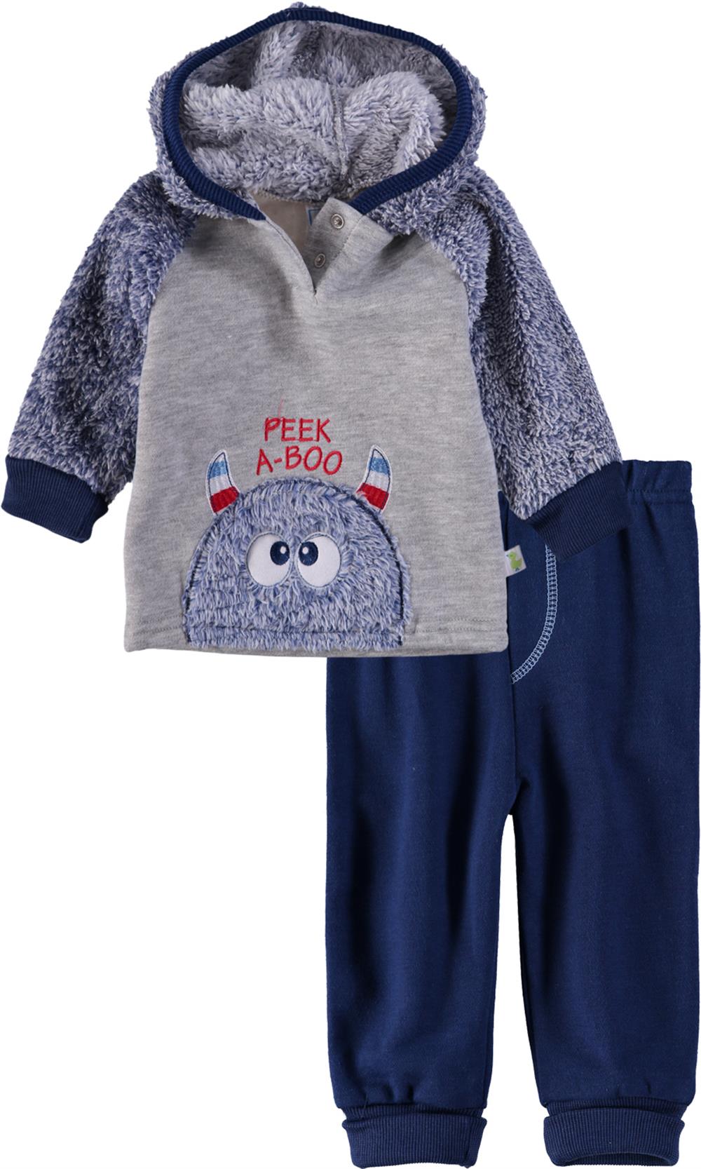 Duck Duck Goose Boys 12-24 Months Monster Fur Jogger Set