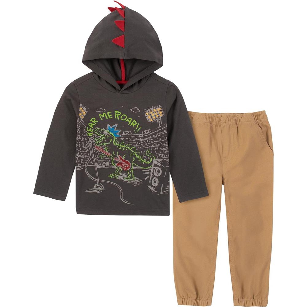 Kids Headquarters Boys 2T-4T Dinosaur Scale Pant Set