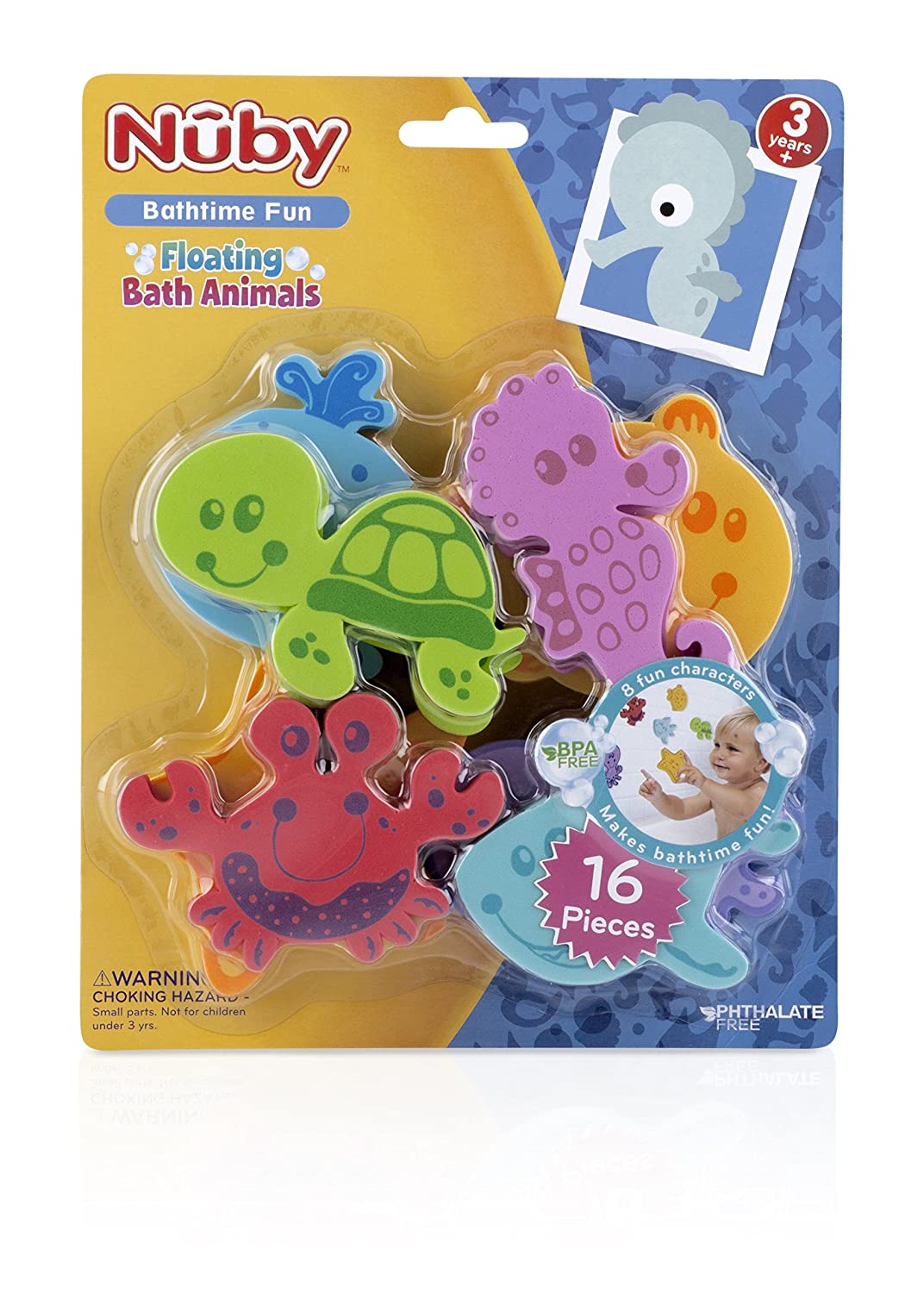 Nuby Foam Bath Animals - 16 pieces