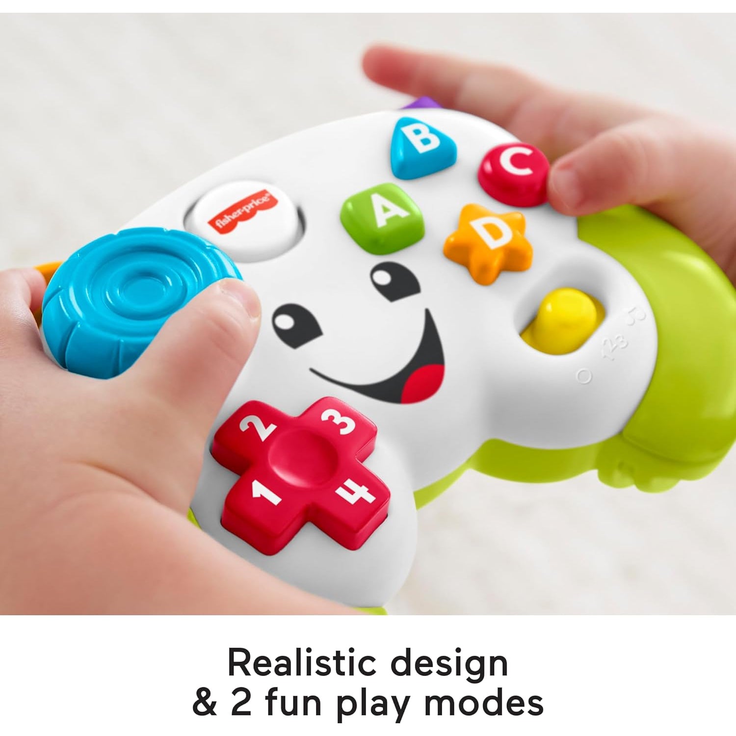 Fisher-Price Laugh & Learn Game & Learn Controller Musical Baby Toy With Lights, Green