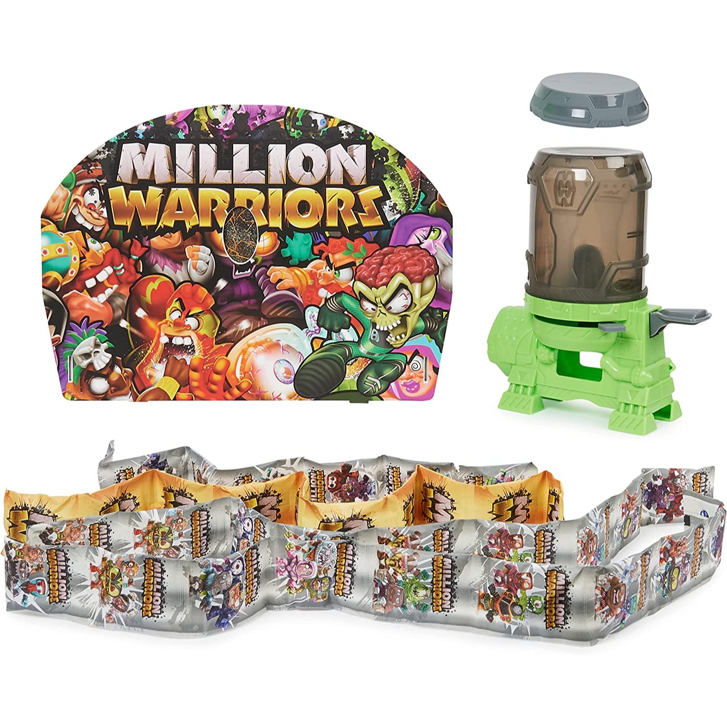 Million Warriors Battle Pack with 35 Collectible Figures, Launcher and Playset (Styles May Vary)