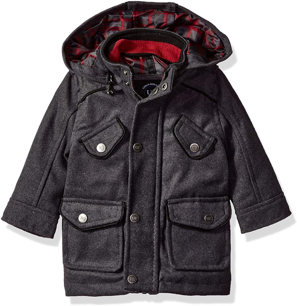 Urban Republic Military Wool Jacket w/ Removable Hood