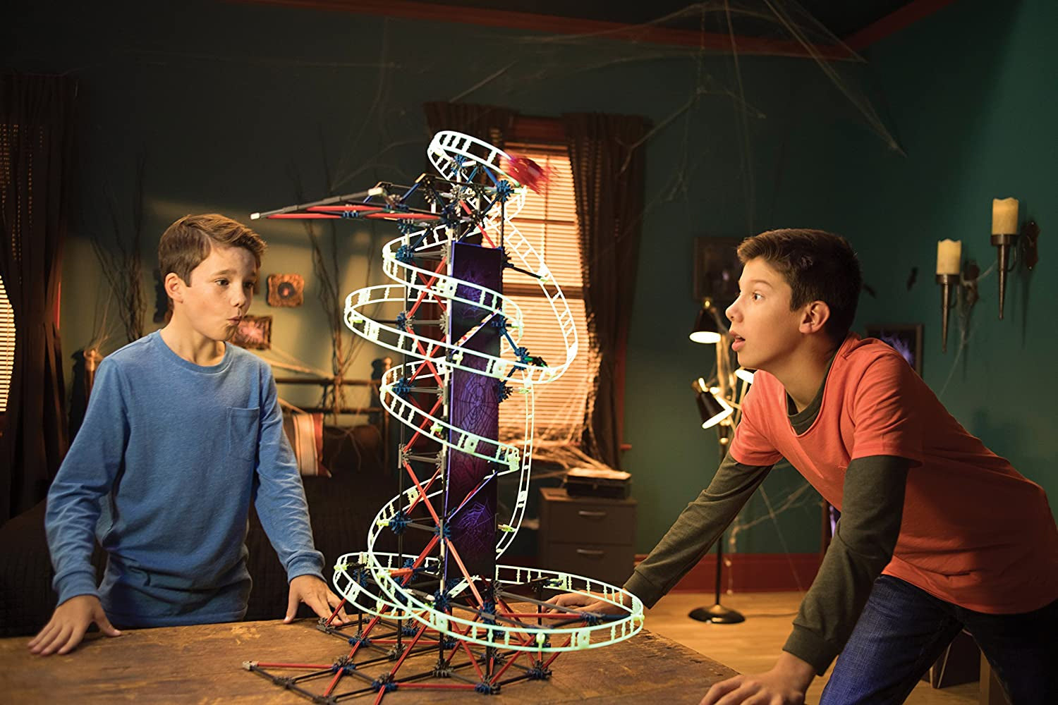 KNEX Thrill Rides – Web Weaver Roller Coaster Building Set