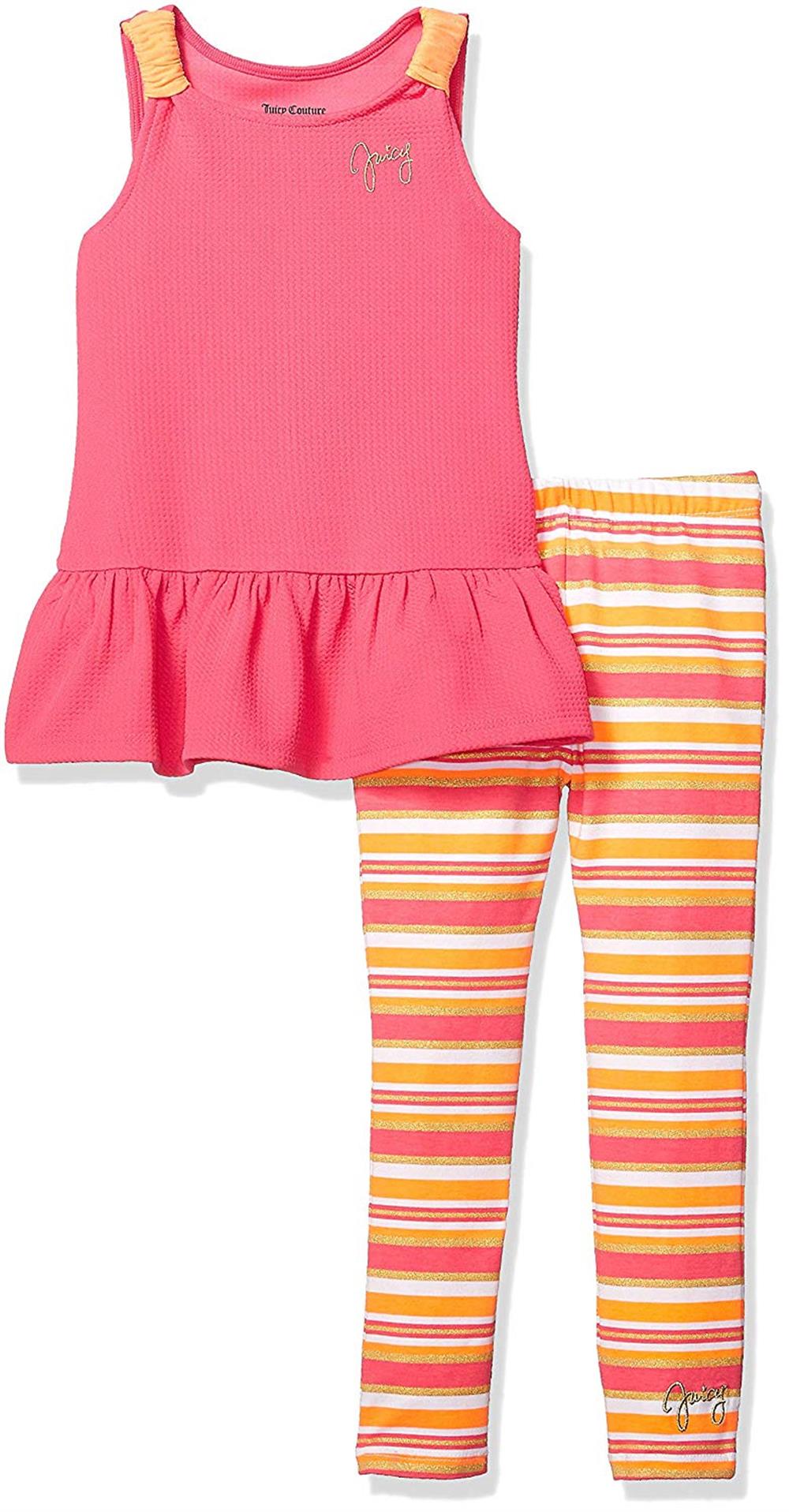 Juicy Couture Girls 2T-4T Stripe Legging Set