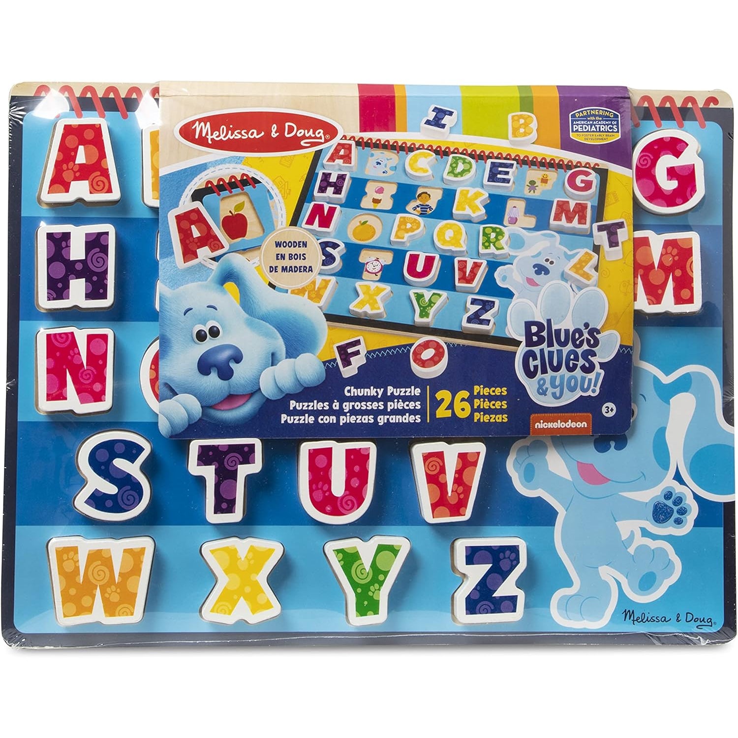 Melissa and Doug Blue's Clues & You! Wooden Chunky Puzzle - Alphabet (26 Pieces)