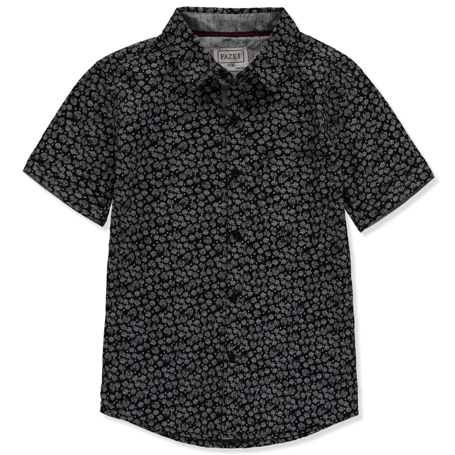 FAZE 1 Boys 8-20 Short Sleeve Printed Woven Button Down Shirt