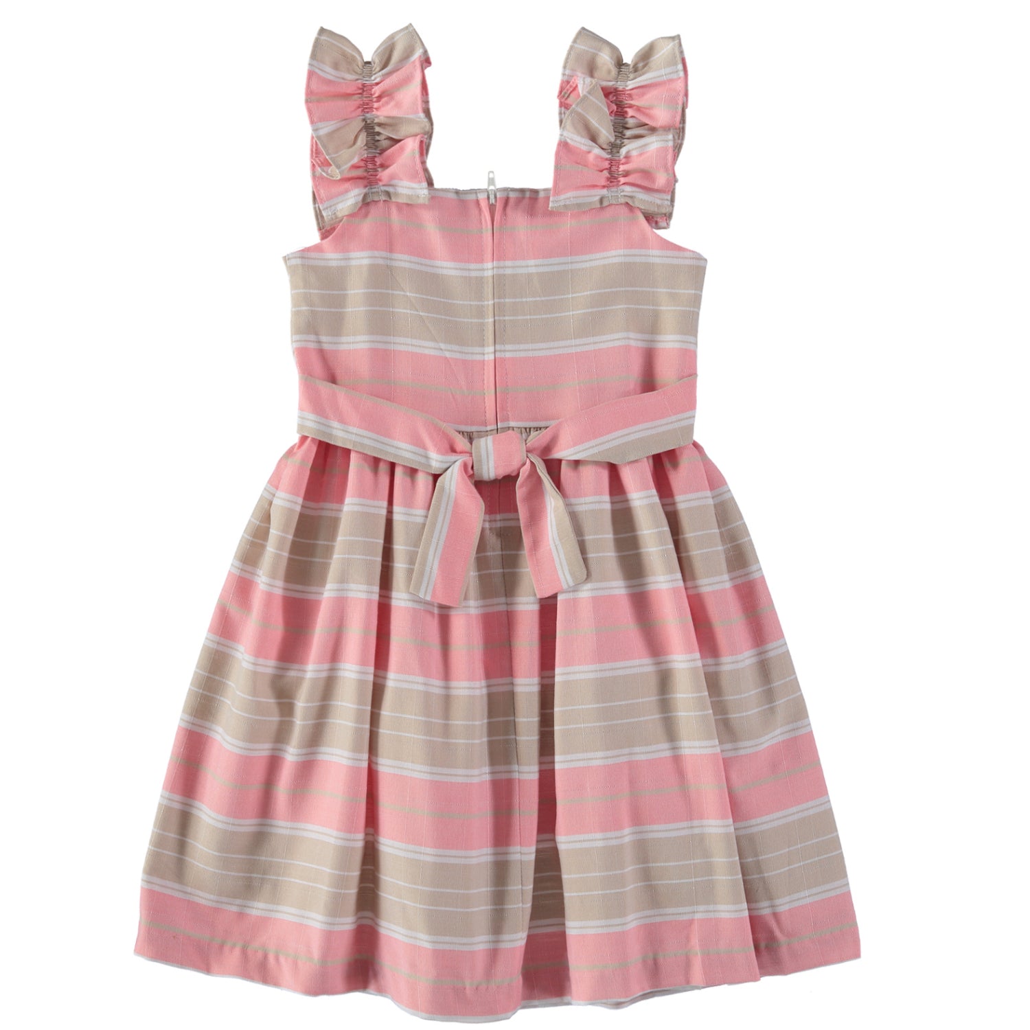 Bonnie Jean Girls 4-6X Stripe Linen Dress and Basket Purse