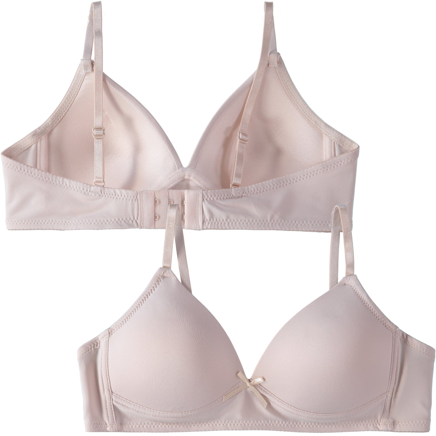 Cyndeelee Girls 7-16 Wireless Molded Padded Bras with Adjustable Straps, 4-Pack