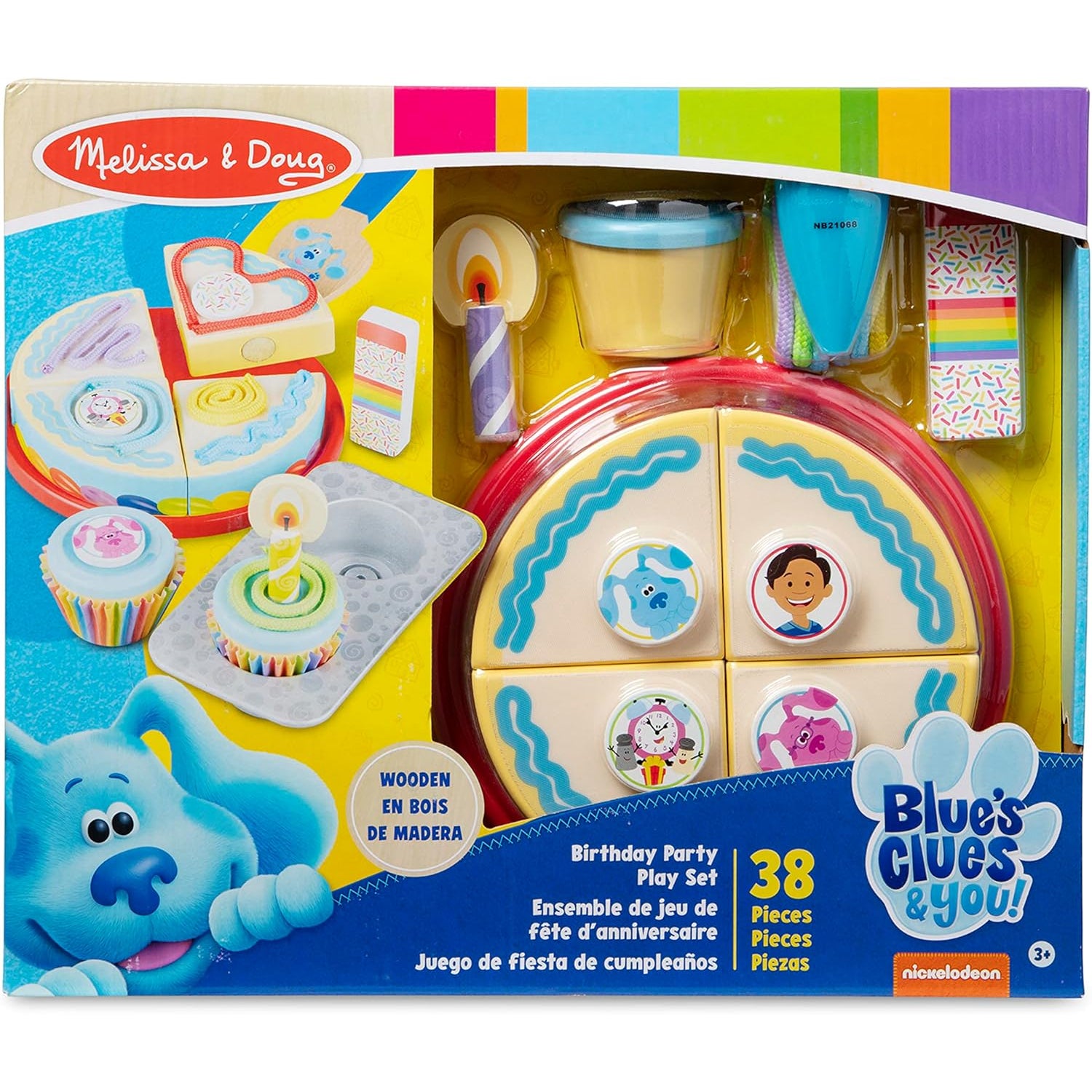 Melissa and Doug Blue's Clues & You! Wooden Birthday Party Play Set (38 Pieces)