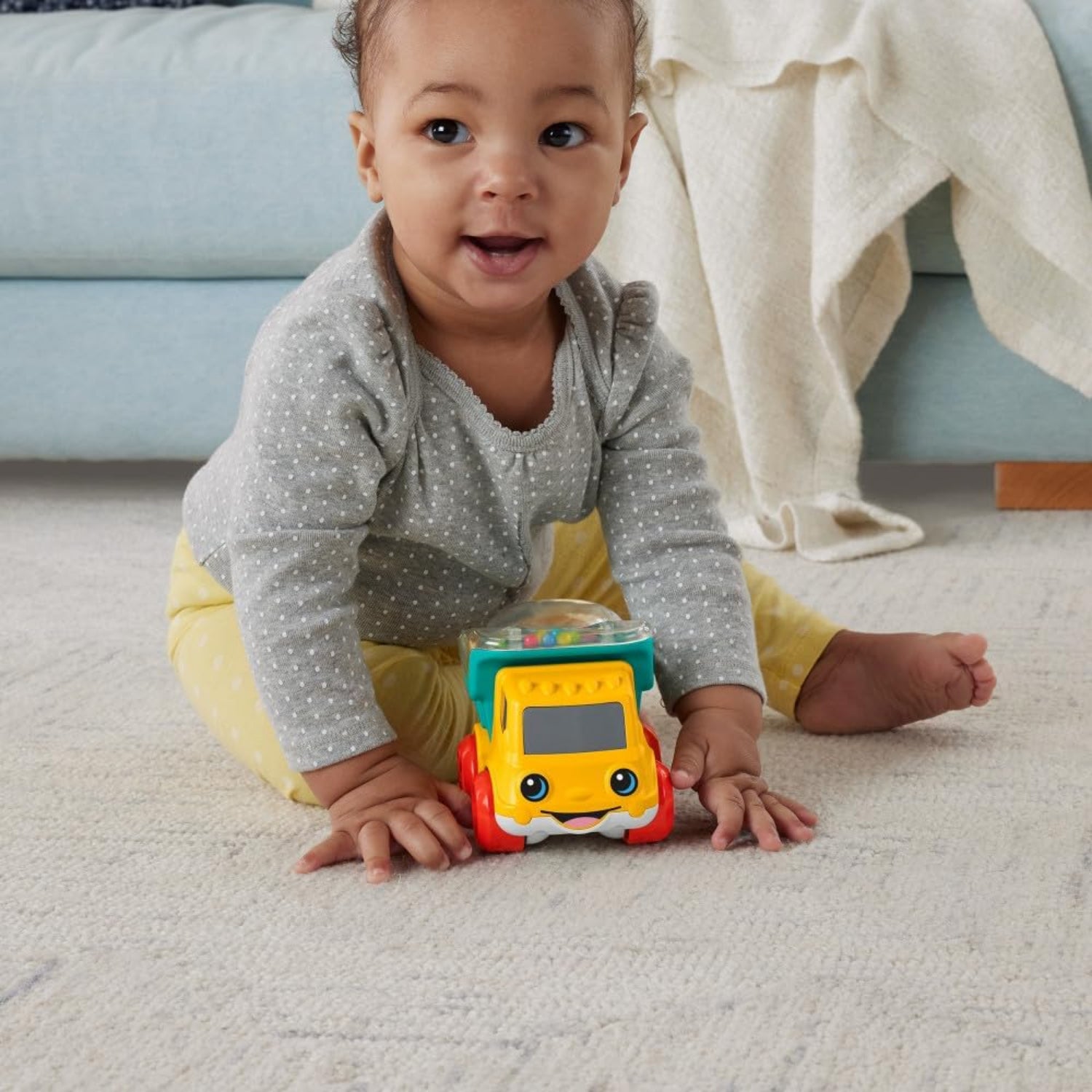 Fisher Price Poppity Pop Dump Truck Push-Along Toy Ball Popper Vehicle For Toddlers