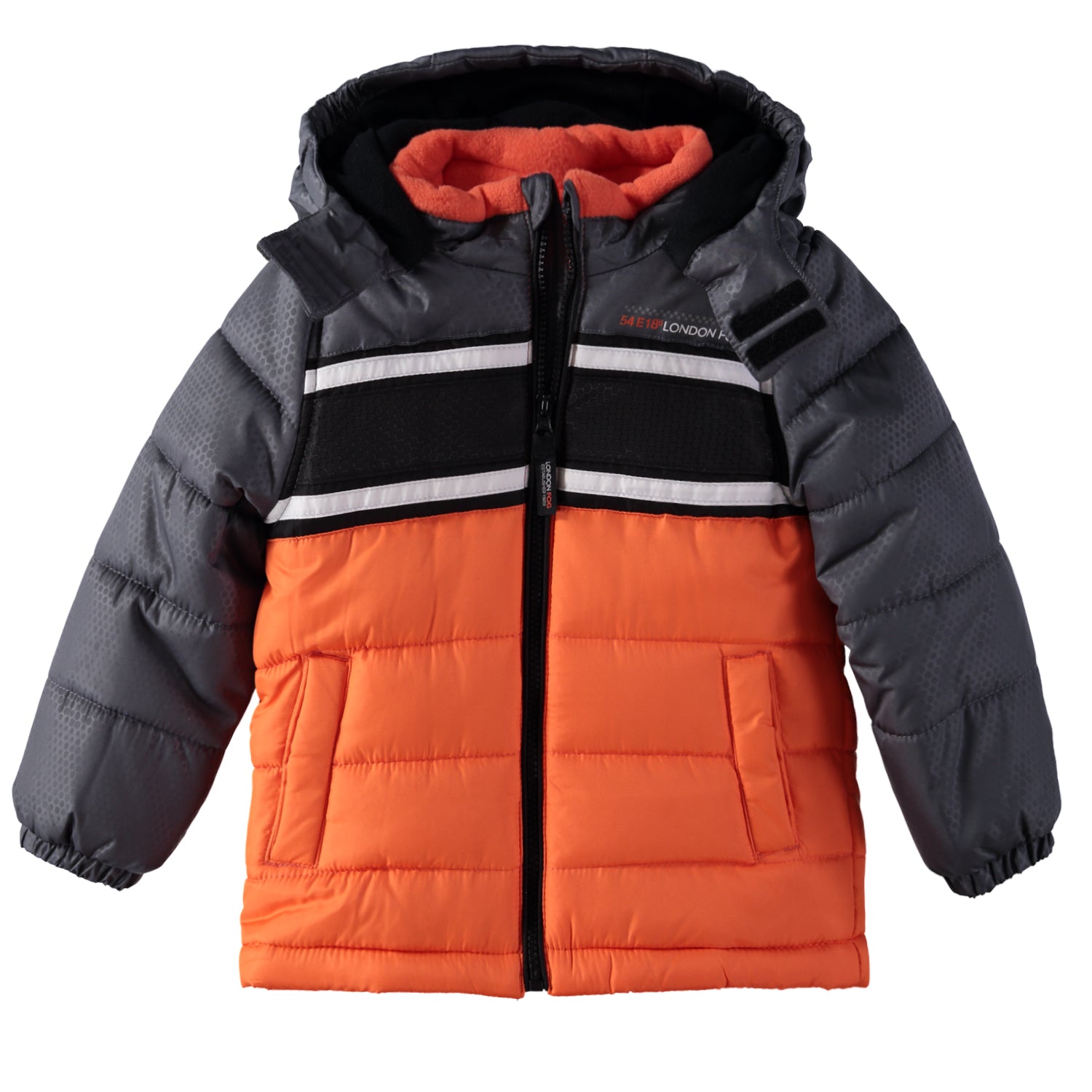 London Fog Boys 4-7 Active Puffer Jacket Winter Coat with Fleece Hat