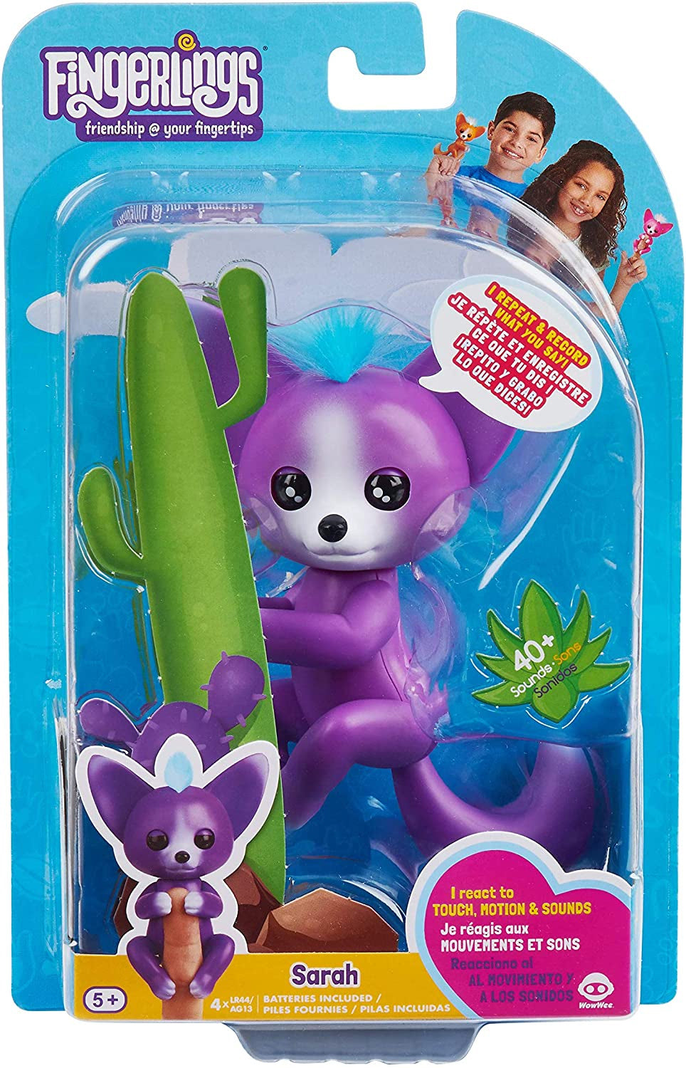 Fingerlings - Interactive Baby Fox - Sarah (Purple & Blue)