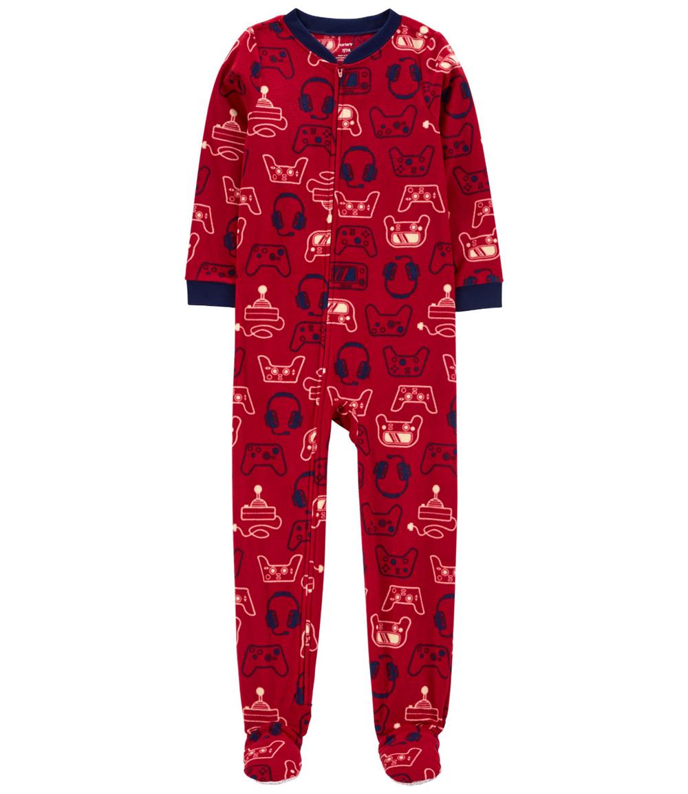 Carters Boys 4-10 Gaming Fleece Footie PJs