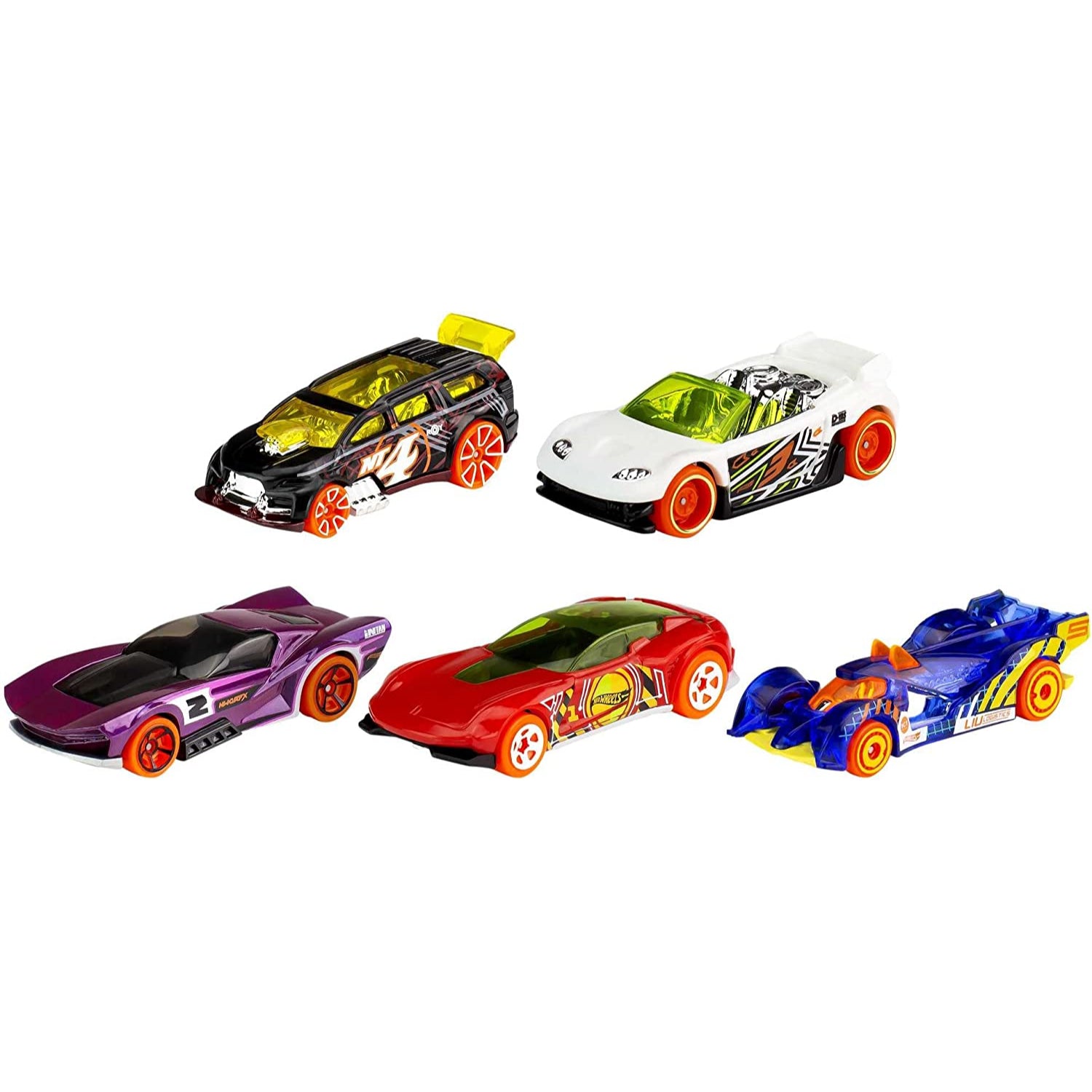 Mattel Hot Wheels Assortment Cars, 5 Count