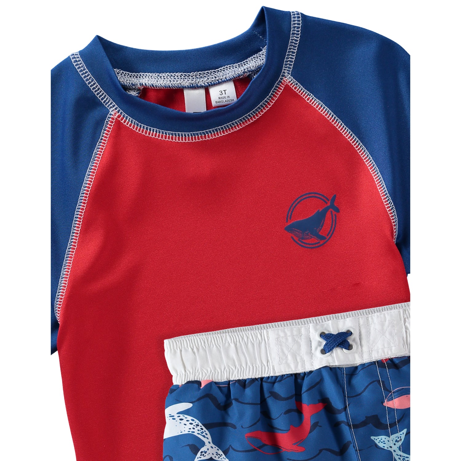 KIMU Boys 4-7 Whale 2-Piece Rashguard Set