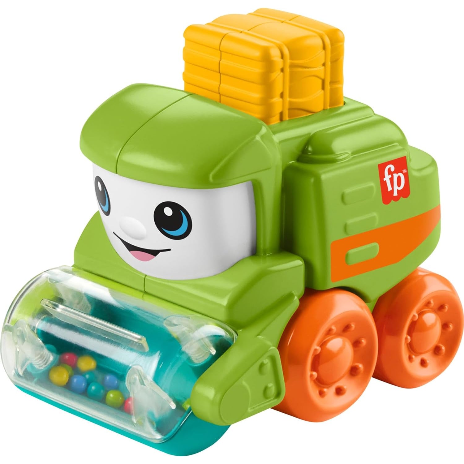 Fisher Price Rollin’ Tractor Push-Along Toy Vehicle For infants With Fine Motor Activities