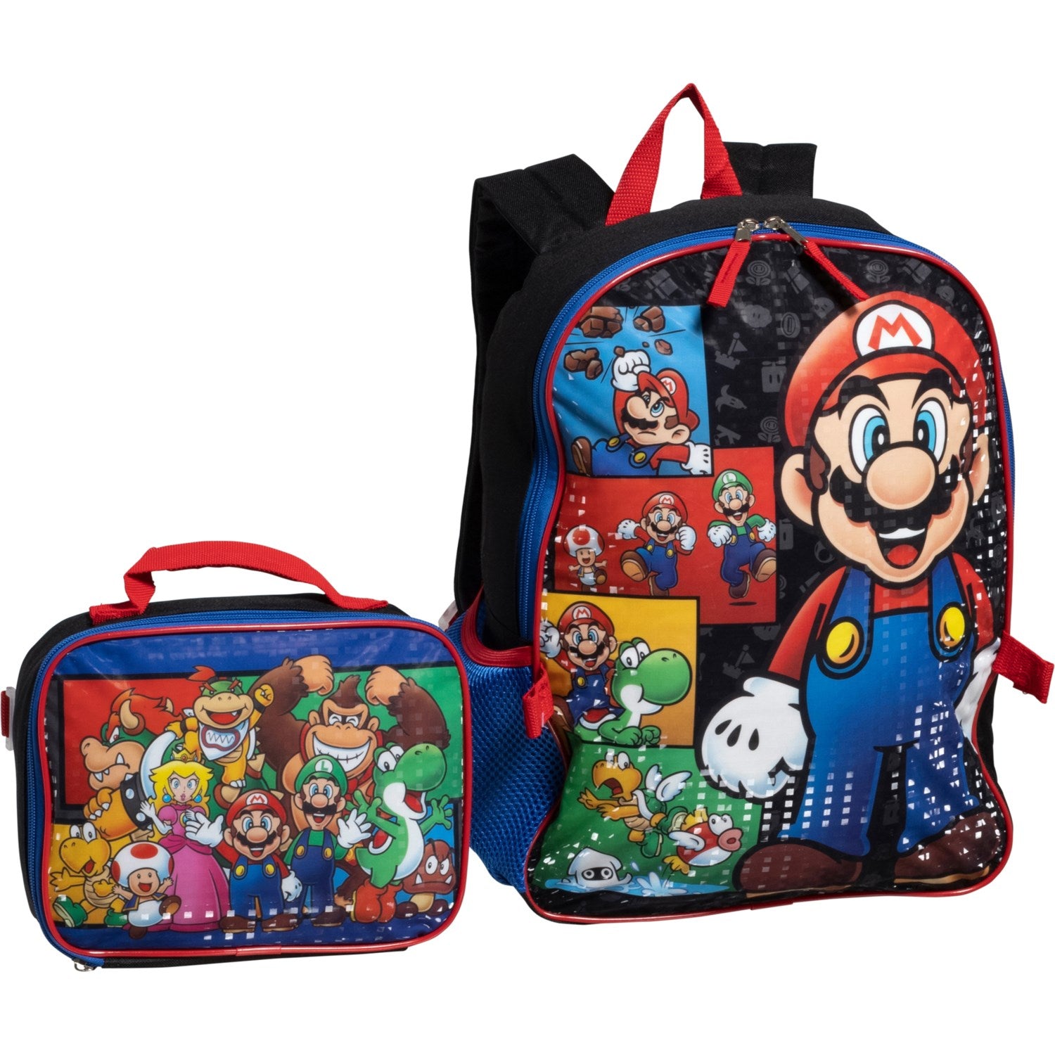 Bioworld Nintendo Super Mario 16'' Backpack & Lunchbag Set