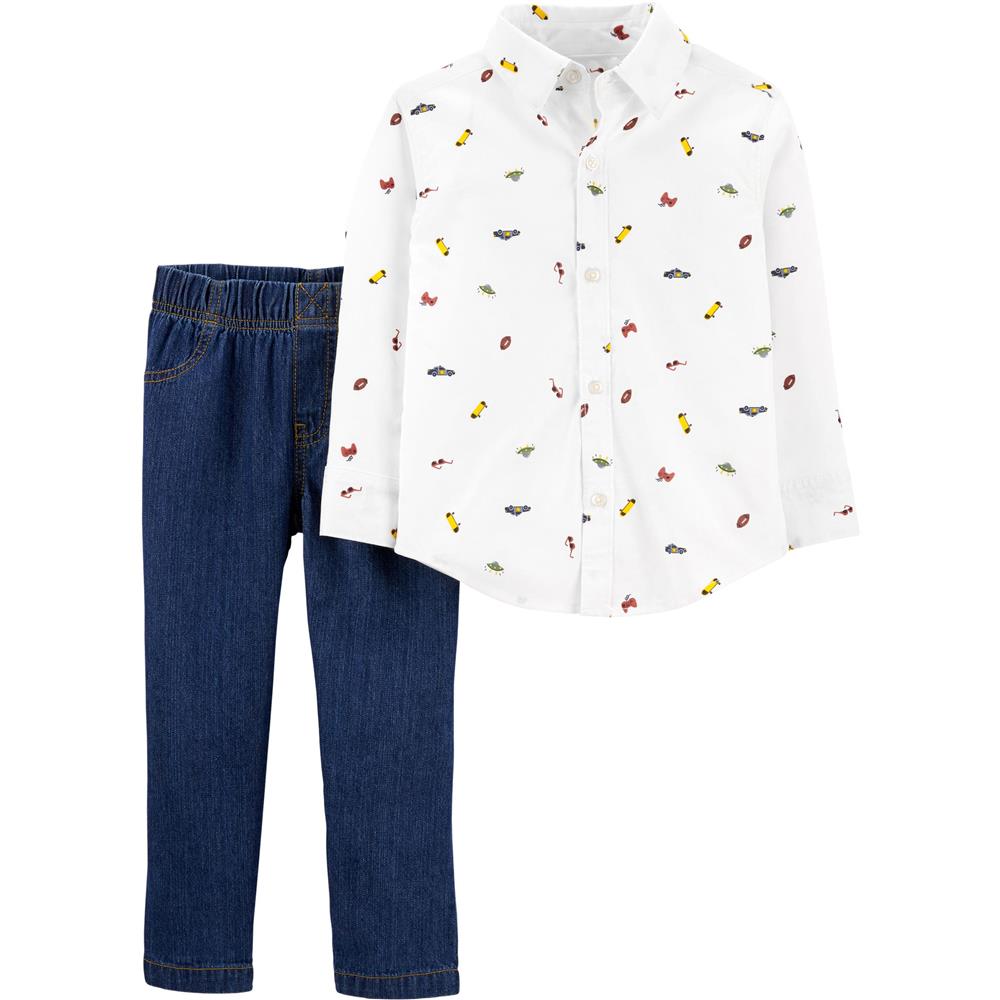 Carters Boys 2T-5T Car Woven Pant Set