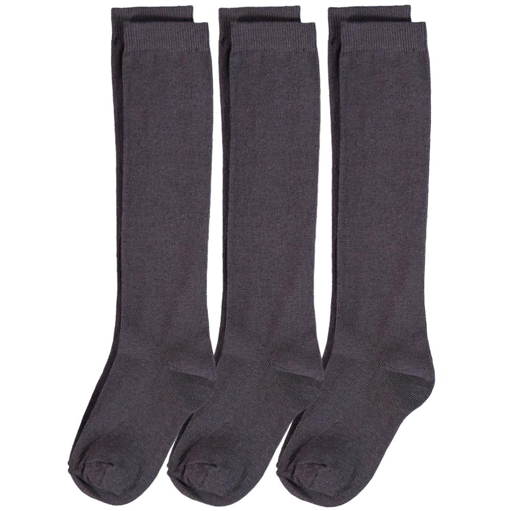 Piccolo Hosiery Girls School Uniform Knee-High Sock, Pack of Three