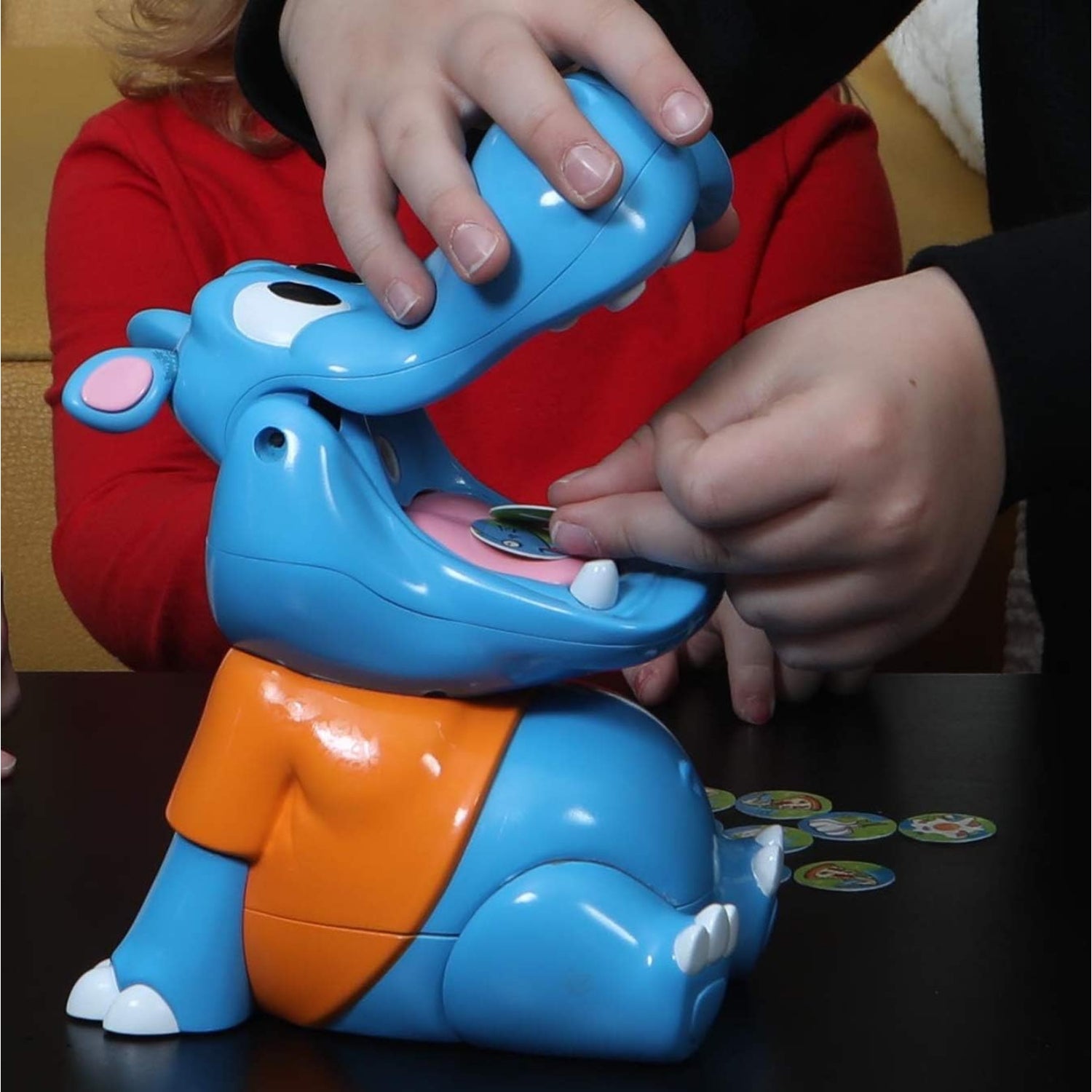 Goliath Burping Bobby - The Feed The Hippo But Watch Out for His Burp! Game  - Includes A Fun Colorful 24pc Puzzle by Goliath