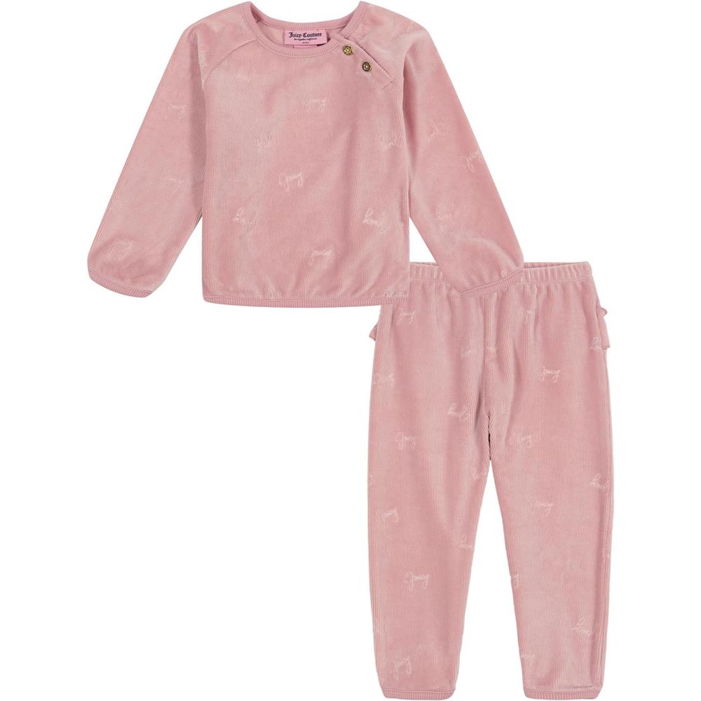 Juicy Couture Girls 12-24 Months Juicy Ruffle Pant Set