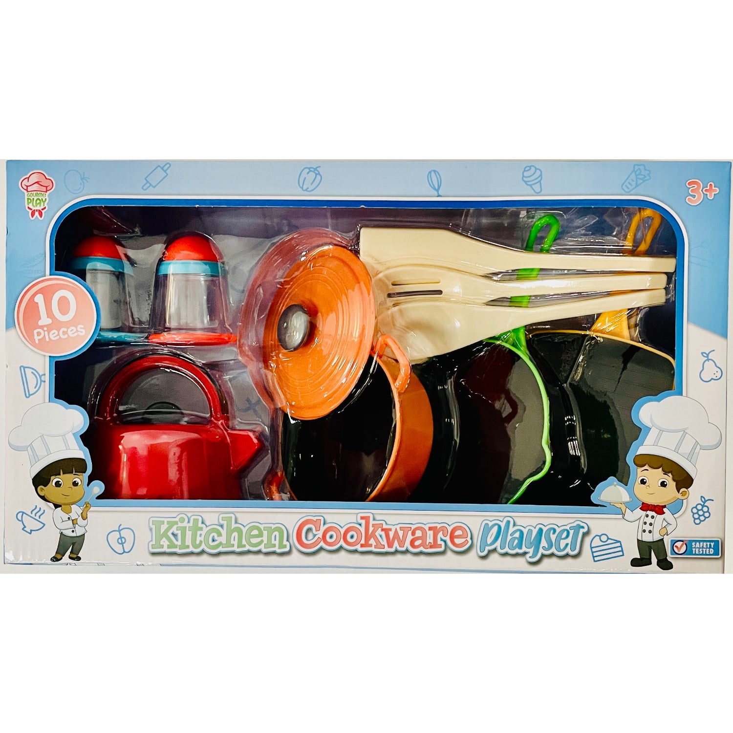 Gourmet Play Pretend Play 10pc Kitchen Cookware Playset