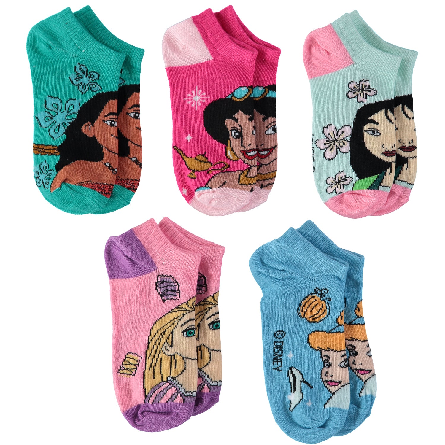 Disney Girls 4-6X 5-Pack Socks