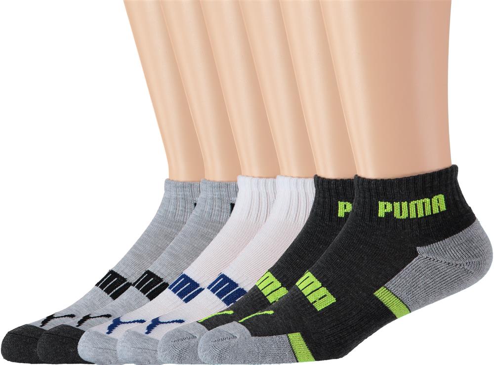 Puma Premium Cushion Quarter Crew Sock - 6 Pack