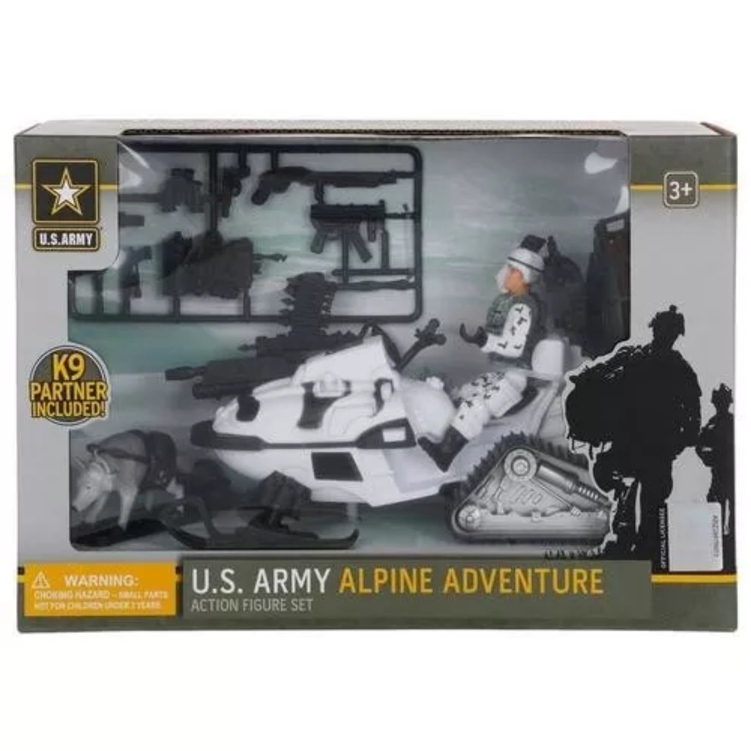 U.S. Army Alpine Adventure Snowmobile Military Action Figure Toy Set