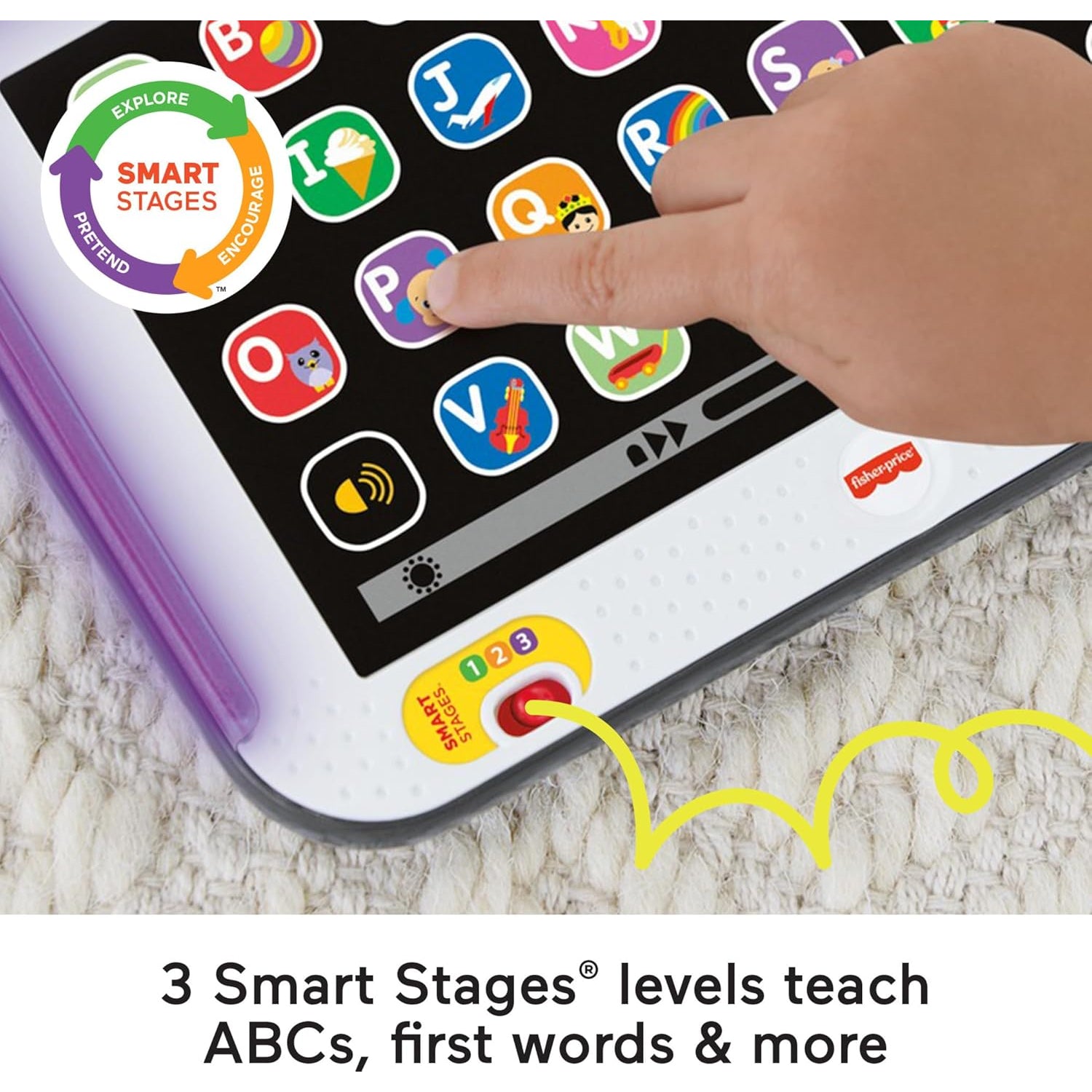 Fisher-Price Laugh & Learn Smart Stages Tablet Toddler Electronic Musical Learning Toy