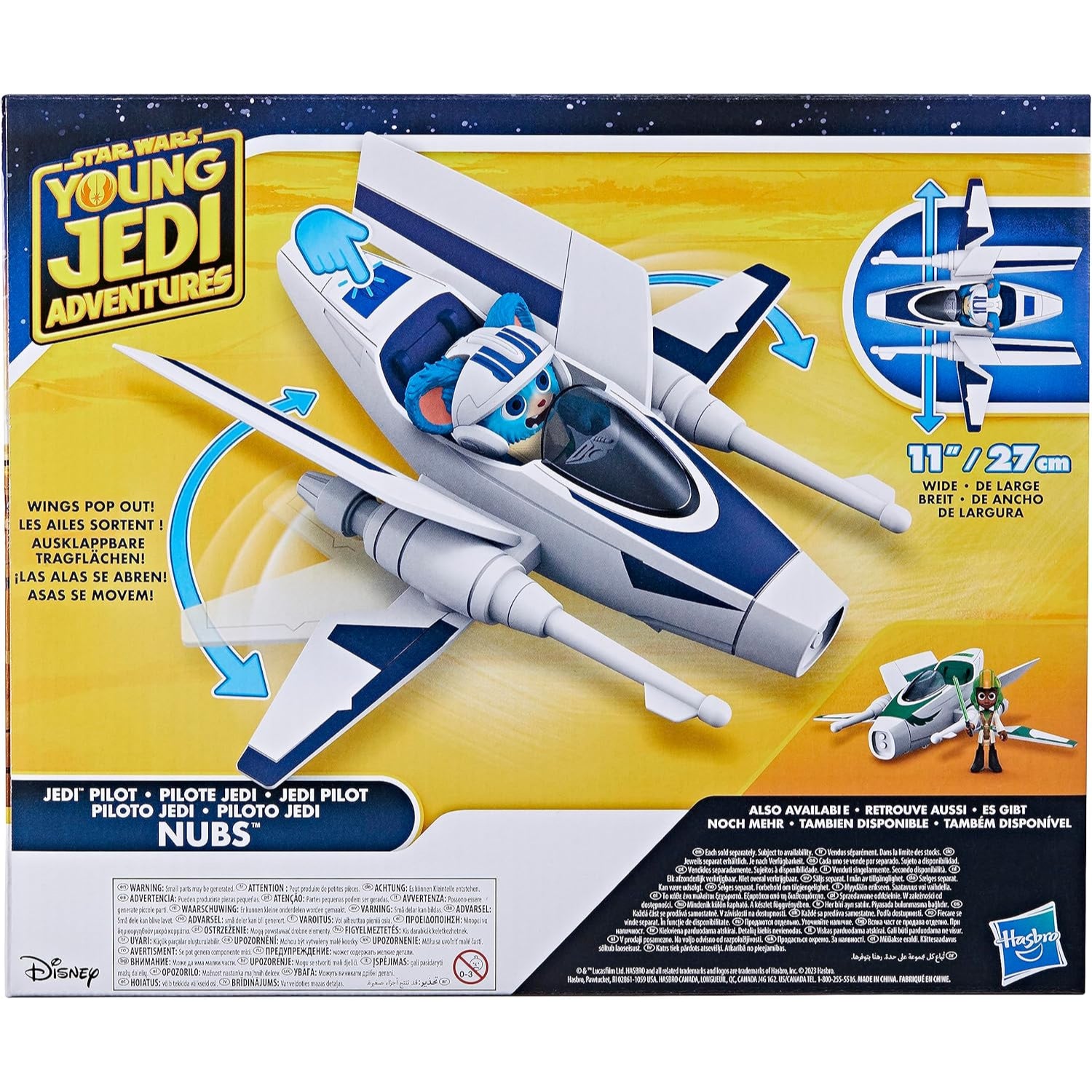 Hasbro Star Wars Young Jedi Adventures Jedi Pilot Nubs, 4-Inch Scale Action Figure Ship