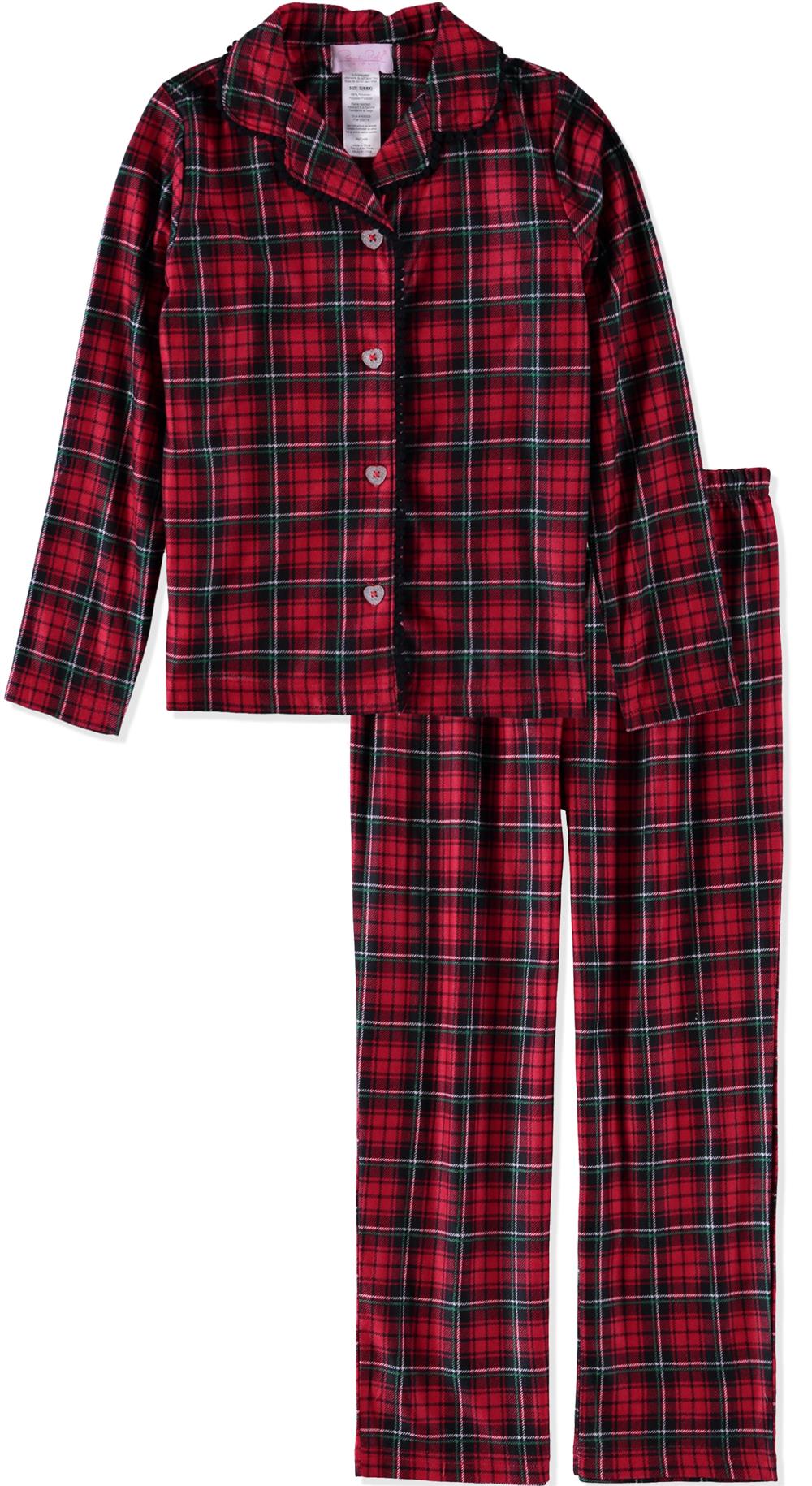 Rene Rofe Girls 7-16 2-Piece Fleece Pajama Coat Set