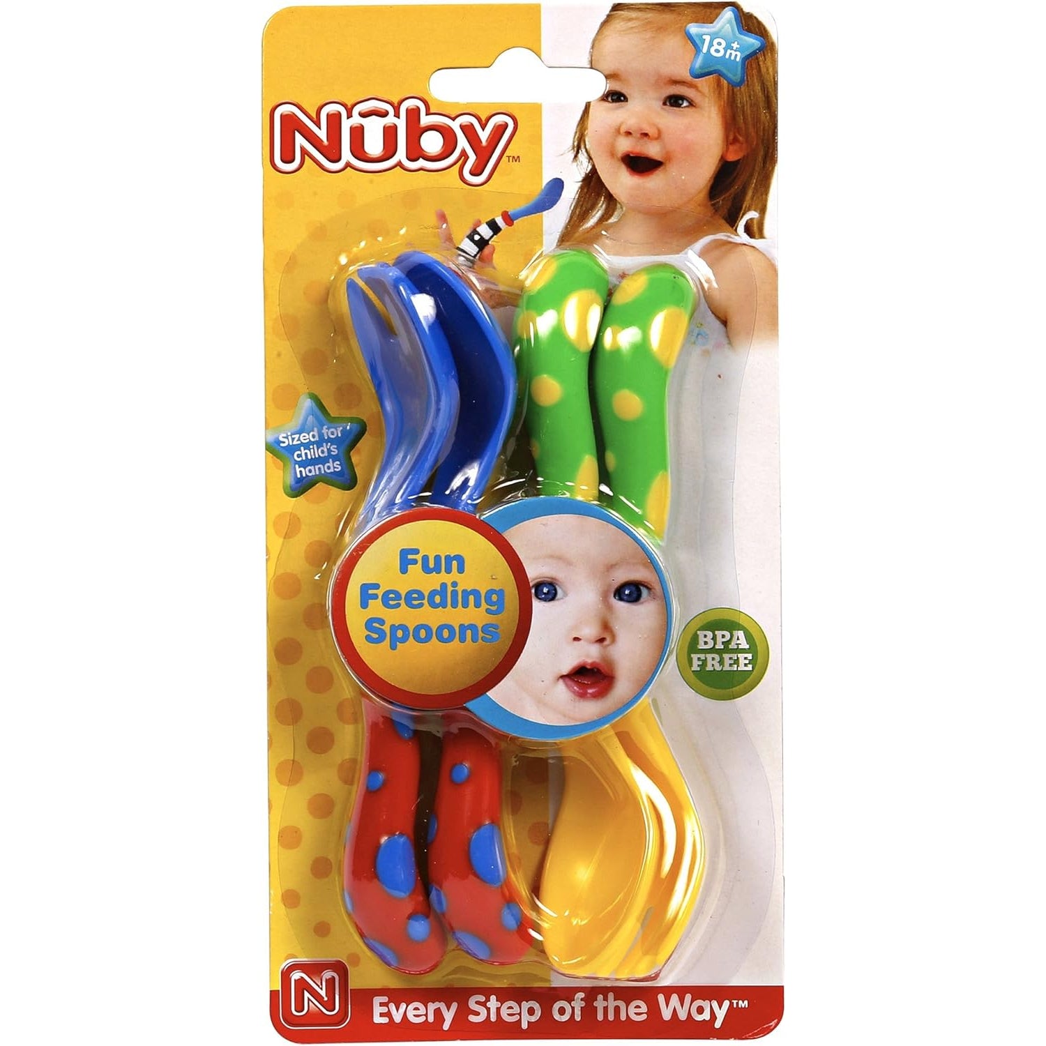 Nuby Fun Feeding Spoon & Fork Set - 2 Sets