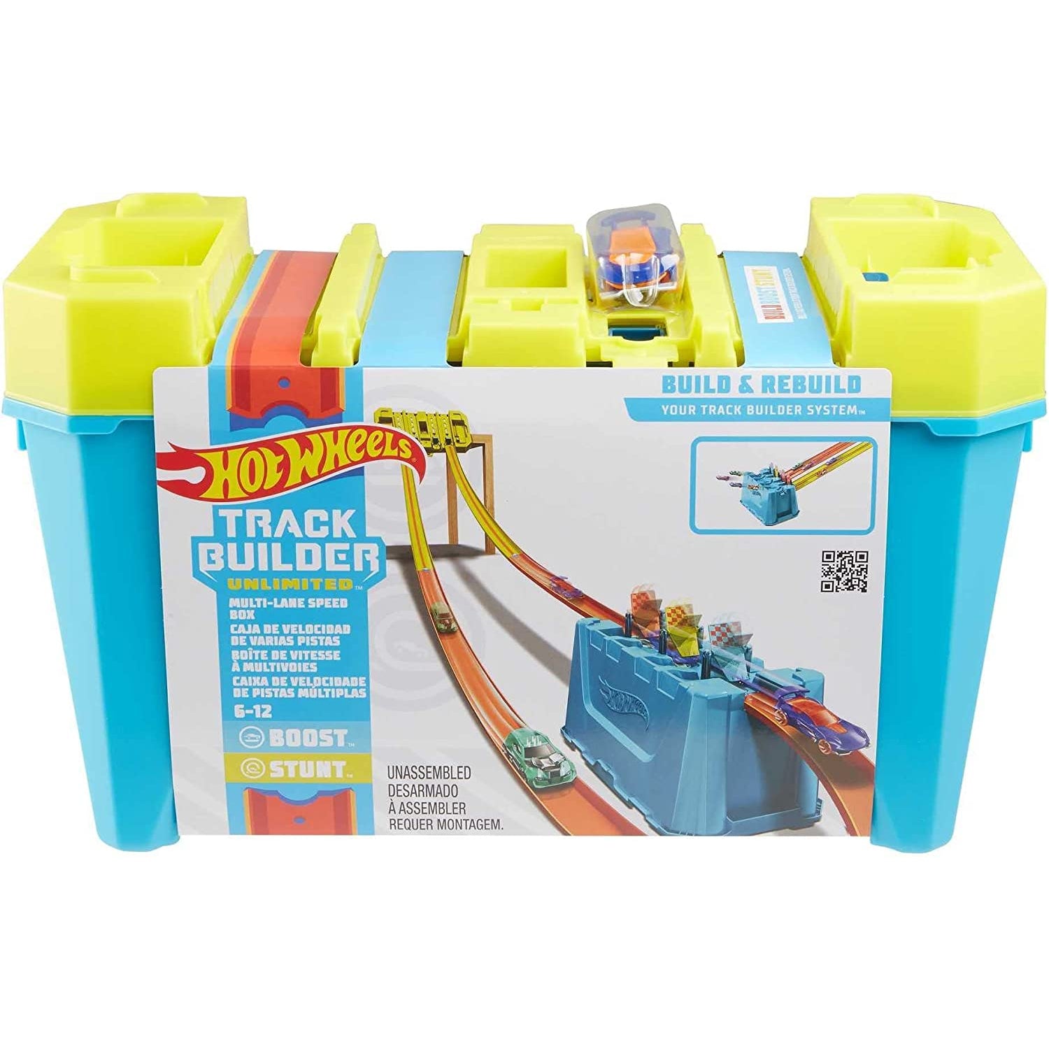 Mattel Hot Wheels Track Builder Playset, Multi-Lane Speed Box