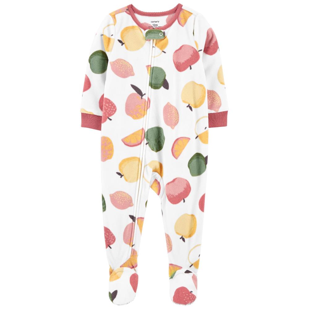 Carter's Girls 2T-4T Fruit Fleece Footie PJs