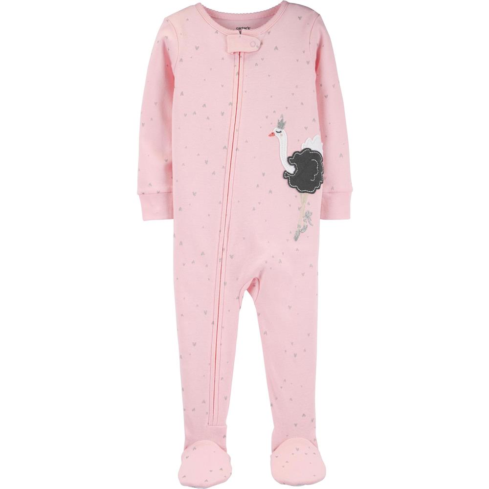 Carters Girls 12-24 Months Ostrich Cotton Sleeper