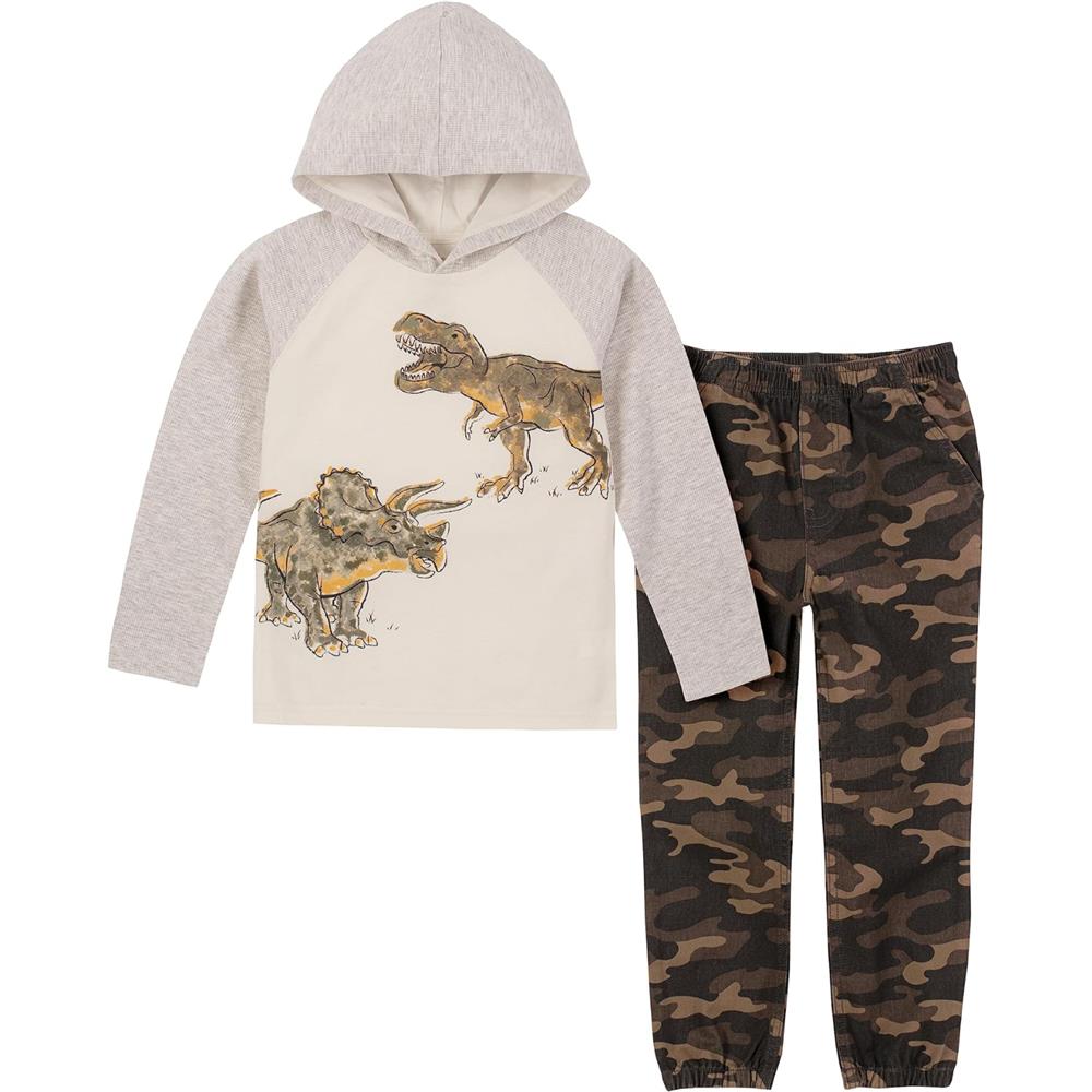 Kids Headquarters Boys 2T-4T Dinosaur Camo Pant Set